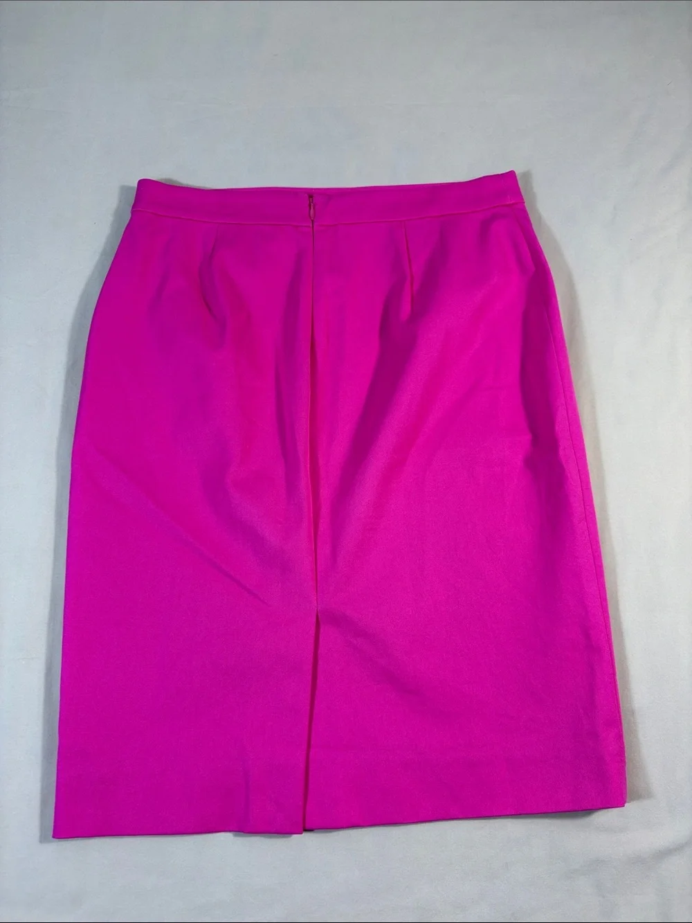 J.Crew No. 2 Pencil Skirt Size 4 Bi-Stretch Cotton Fuchsia Pink Vibrant NWT